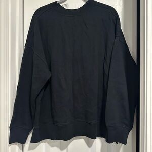 Aerie Women's Black Oversized Crewneck Sweatshirt